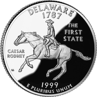 1999 - D Delware - Roll of 40 State Quarters