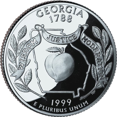 1999 - P Georgia - Roll of 40 State Quarters