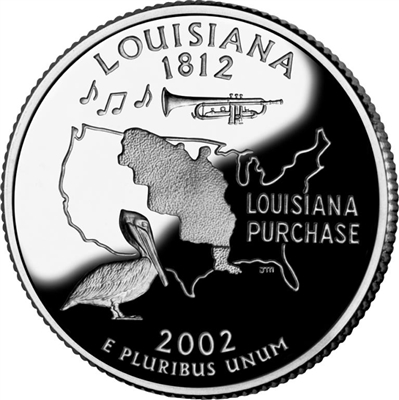 2002 - D Louisiana - Roll of 40 State Quarters