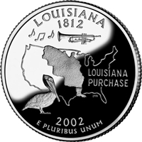 2002 - P Louisiana State Quarter