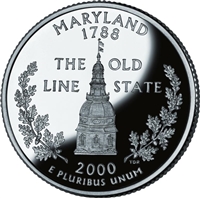 2000 - D Maryland State Quarter