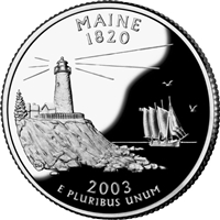 2003 - P Maine - Roll of 40 State Quarters