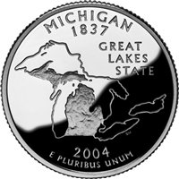 2004 - D Michigan - Roll of 40 State Quarters