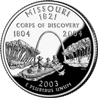 2003 - P Missouri - Roll of 40 State Quarters