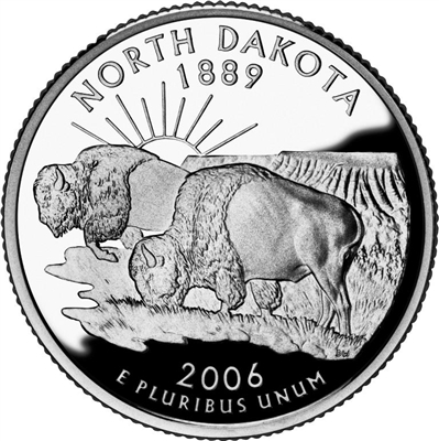 2006 - D North Dakota - Roll of 40 State Quarters