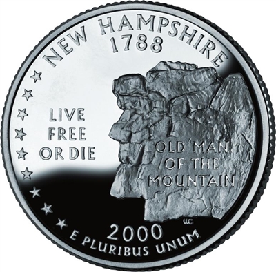 2000 - D New Hampshire State Quarter