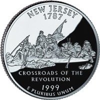 1999 - D New Jersey - Roll of 40 State Quarters