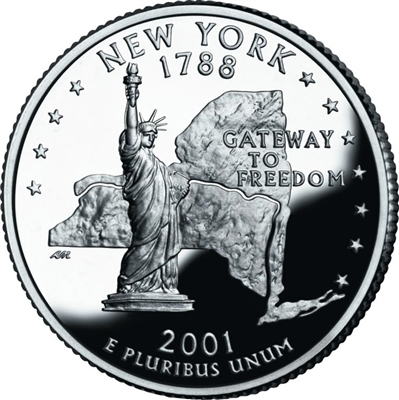 2001 - P New York - Roll of 40 State Quarters