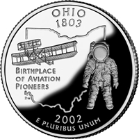2002 - P Ohio - Roll of 40 State Quarters