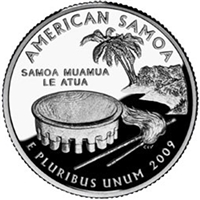 2009 - D American Samoa - Roll of 40 - Territory Quarters