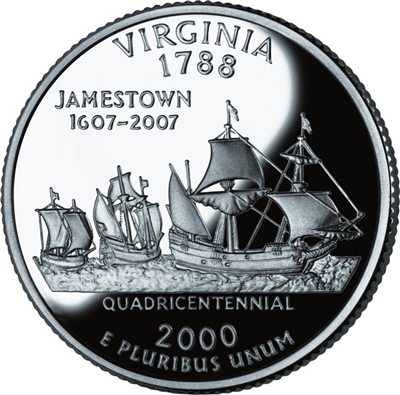 2000 - D Virginia State Quarter