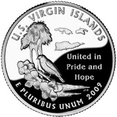 2009 - P Virgin Islands - Roll of 40 - Territory Quarters