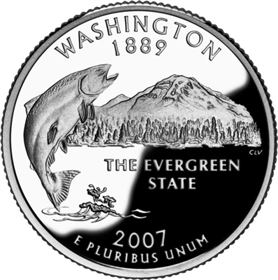 2007 - P Washington - Roll of 40 State Quarters