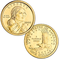 2000 - P Sacagawea Dollar - 25 Coin Roll