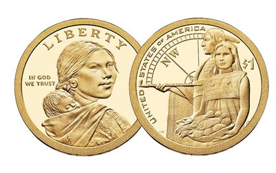 2014 - P Sacagawea Dollar - 25 Coin Roll