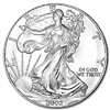 2002 U.S. Silver Eagle - Gem Brilliant Uncirculated with Certificate of Authenticity