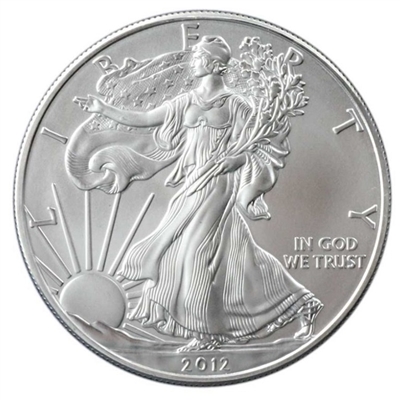 2012 U.S. Silver Eagle - Gem Brilliant Uncirculated with Certificate of Authenticity
