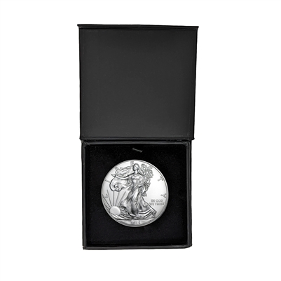 2015 U.S. Silver Eagle in Plastic Air Tite in Magnet Close Black Gift Box - Gem Brilliant Uncirculated