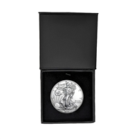 2020 U.S. Silver Eagle in Plastic Air Tite in Magnet Close Black Gift Box - Gem Brilliant Uncirculated