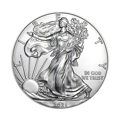 2021 U.S. Silver Eagle - Gem Brilliant Uncirculated with our Certificate of Authenticity