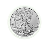2021 U.S. Silver Eagle Type 2 (New Reverse) Gem Brilliant Uncirculated in Plastic Air-Tite Holder with Certificate of Authenticity