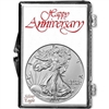 2021 U.S. Silver Eagle Type 2 (New Reverse) in Happy Anniversary Holder - Gem Brilliant Uncirculated