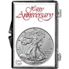 2022 U.S. Silver Eagle in Happy Anniversary Holder - Gem Brilliant Uncirculated