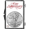 2023 U.S. Silver Eagle in Happy Anniversary Holder - Gem Brilliant Uncirculated