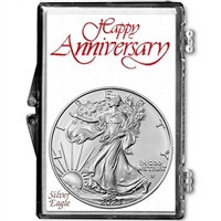 2023 U.S. Silver Eagle in Happy Anniversary Holder - Gem Brilliant Uncirculated