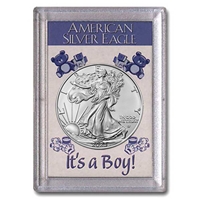 2023 American 1 oz Brilliant Uncirculated Silver Eagle in "It's a Boy" Holder