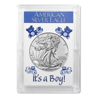 2025 American 1 oz Brilliant Uncirculated Silver Eagle in "It's a Boy" Holder