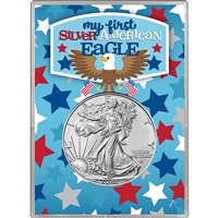 2025 U.S. Silver Eagle in "My First Silver American Eagle" Holder - Gem Brilliant Uncirculated