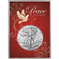 2024 U.S. Silver Eagle in Peace on Earth Holder - Gem Brilliant Uncirculated