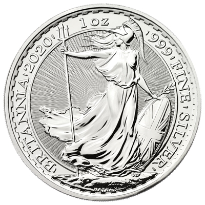 2020 1 oz British Silver Britannia Coin Brilliant Uncirculated