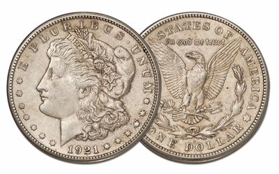 1921 Morgan Silver Dollar--FINE AND BETTER GRADE