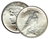 20 Coin Roll of Peace Silver Dollar - our Choice of Date from 1920's XF or better Condition