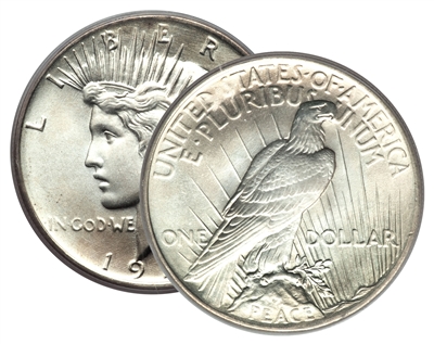 20 Coin Roll of Peace Silver Dollar - our Choice of Date from 1920's XF or better Condition