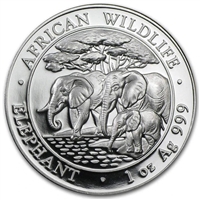 2013 Somalian Elephant One Ounce Silver Coin