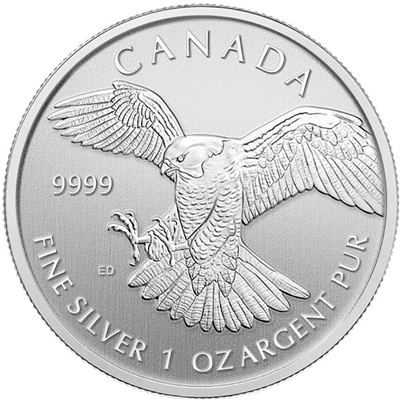 2014 Canadian Peregrine Falcon One Ounce Silver Coin