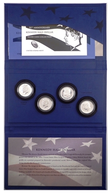 2014 Silver Kennedy Half Dollar 50th Anniversary 4 Coin Set