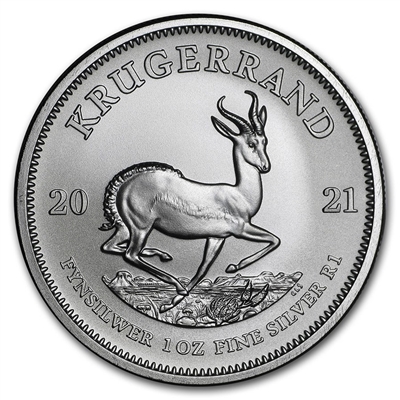 2021 South African 1 oz .999 Fine Silver Krugerrand