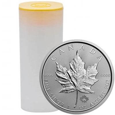 2022 Canadian Maple Leaf 25 Coin Roll - 1 Ounce Silver Coin