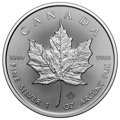 2024 Canadian Maple Leaf 1 Ounce .9999 Silver Coin
