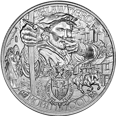 2021 1 oz Niue Silver Robin Hood Coin .999 Fine Silver