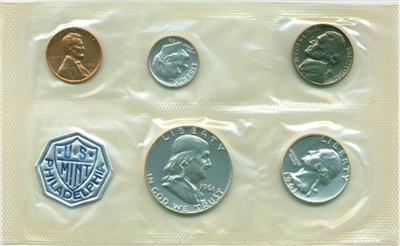1961 - P U.S. Mint Silver Proof Set - 5 Coin Proof Set