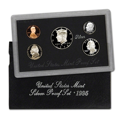 1995 S U.S. Mint Silver Proof Set in OGP with CoA