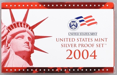 2004 U.S. Mint 11-coin Silver Proof Set - OGP box & COA