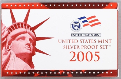 2005 U.S. Mint 11-coin Silver Proof Set - OGP box & COA