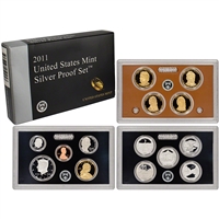 2011 U.S. Mint 14-coin Silver Proof Set - OGP box & COA