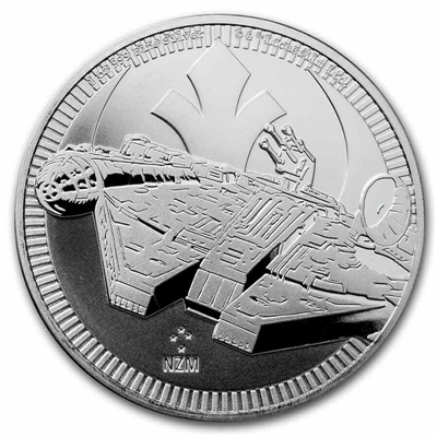 2021 1 oz Niue Silver $2 Millennium Falcon Coin Brilliant Uncirculated